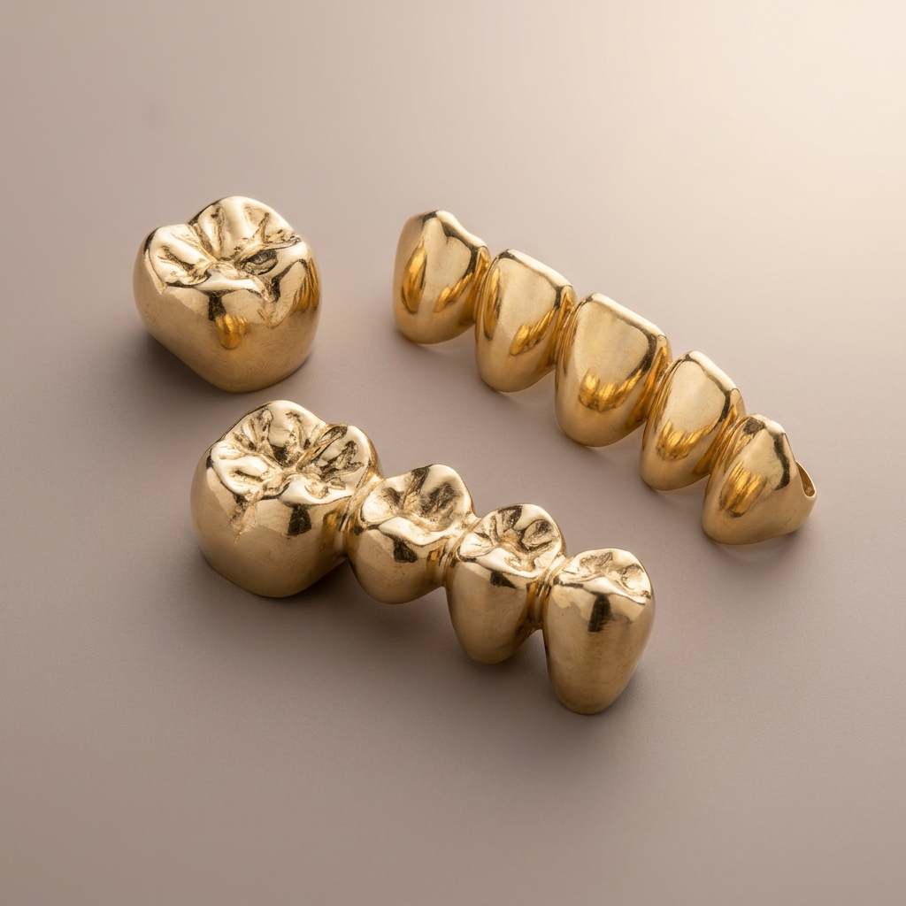 Piezas dentales de oro