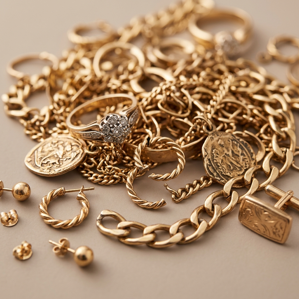 Joyas de oro: alianzas, cadenas, colgantes