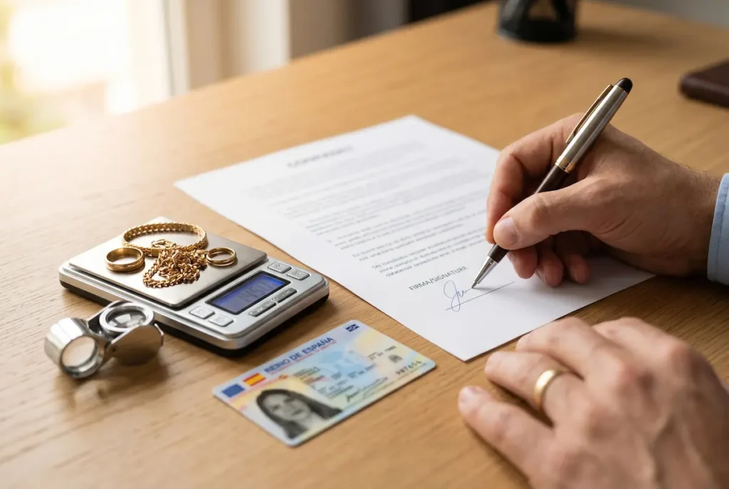 Qué documentos necesitas para vender oro o plata en Barcelona
